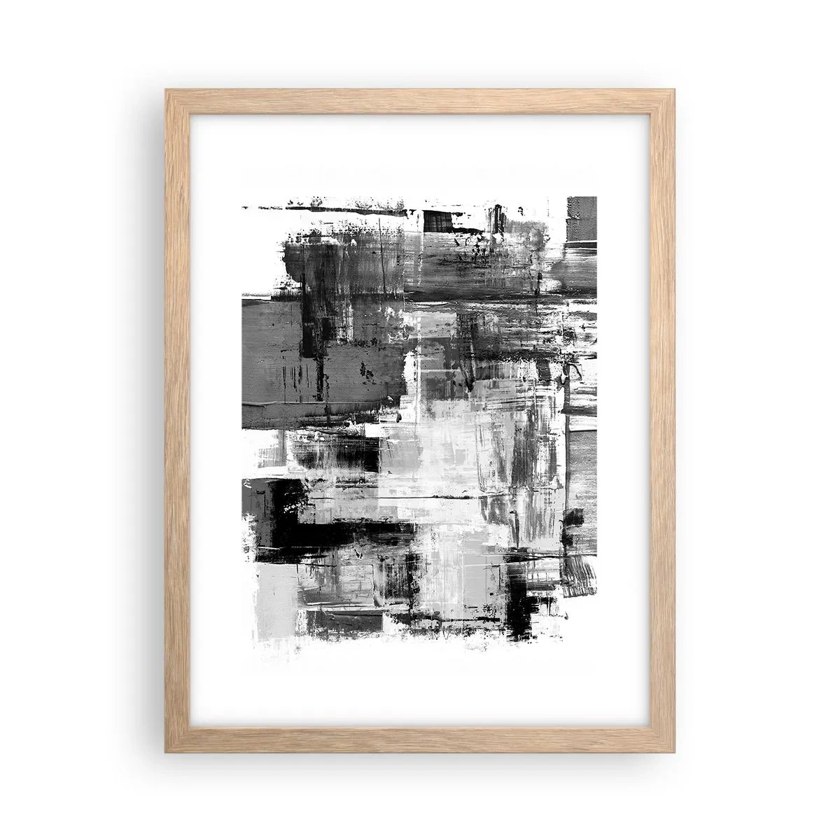 Plakat i ramme af lyst egetræ - Gråt er smukt - 30x40 cm