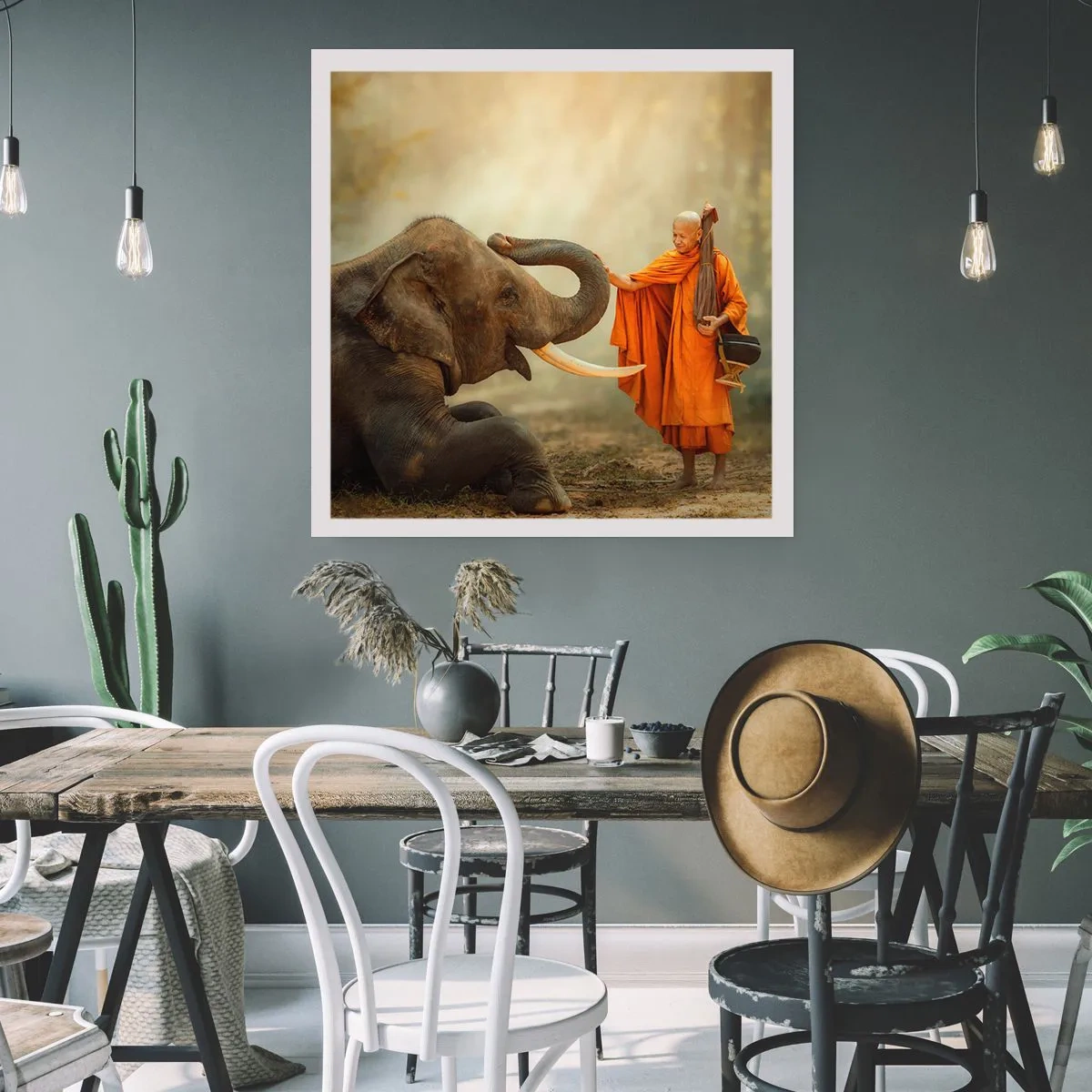 Plakat - Møde på ferien - 60x60 cm