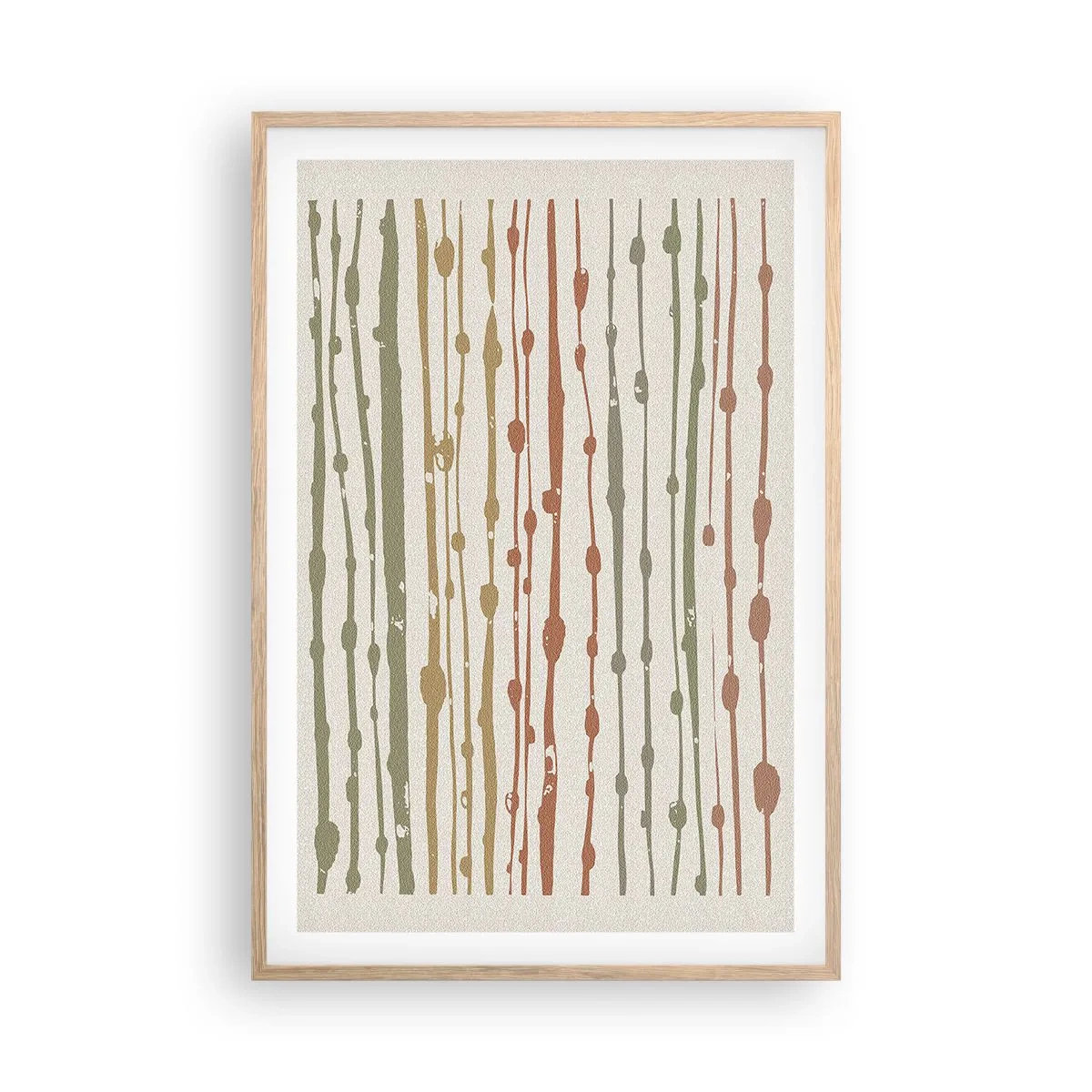 Plakat i ramme af lyst egetræ - Musikalsk farvenotation - 61x91 cm