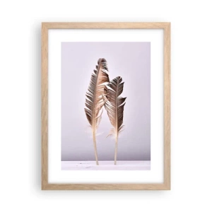 Plakat i ramme af lyst egetræ - Mod intetheden - 30x40 cm