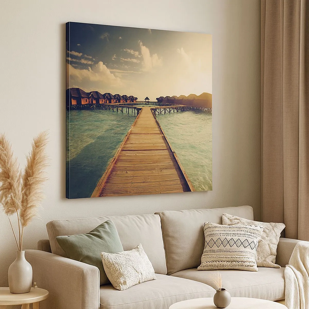 Lærredstryk - Billede på lærred - En varm invitation - 30x30 cm