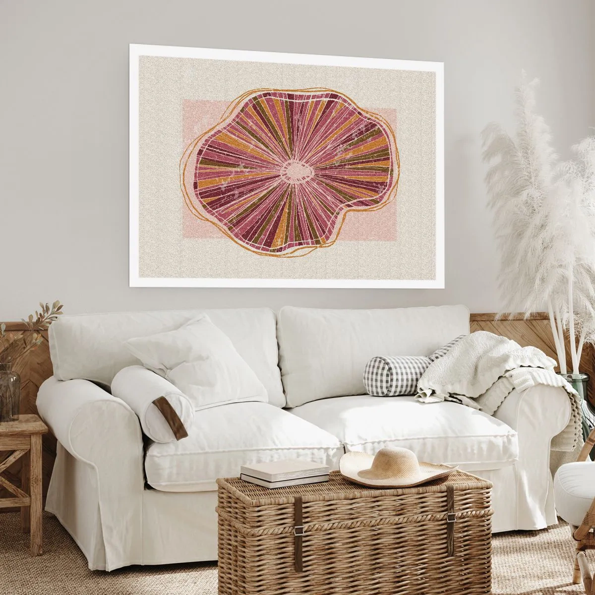 Plakat - Strålende abstraktion - 50x40 cm