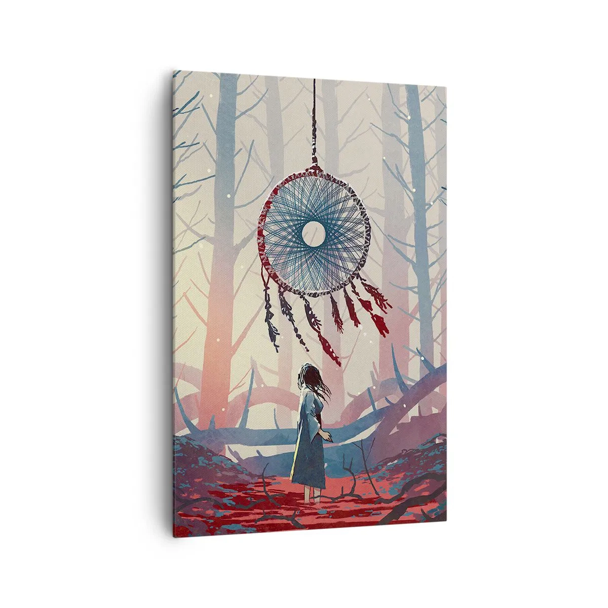 Lærredstryk - Billede på lærred - Det hemmelige ritual for lykke - 80x120 cm