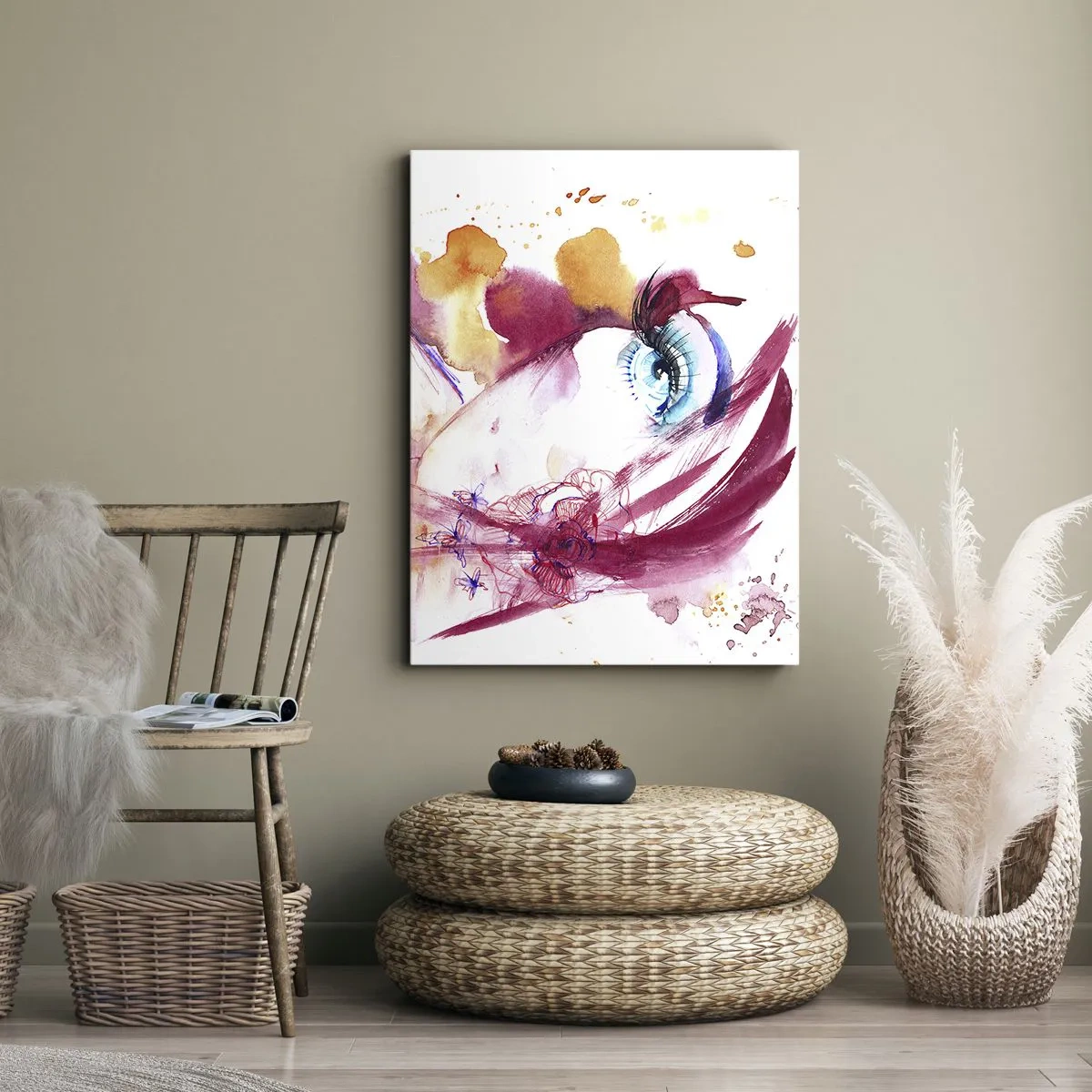 Lærredstryk - Billede på lærred - I nærheden af hinanden blomstrer verden - 50x70 cm