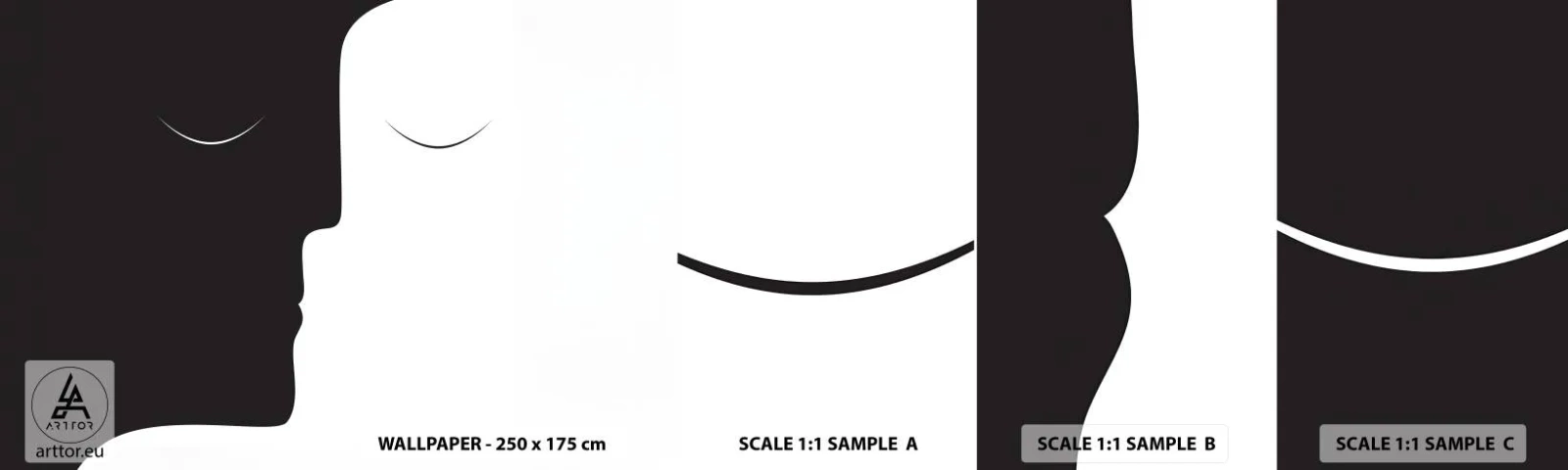 Fototapet Prøve Standard Eco - Modsætningernes enhed - Mennesker, Par, Stykke - 100x30 cm