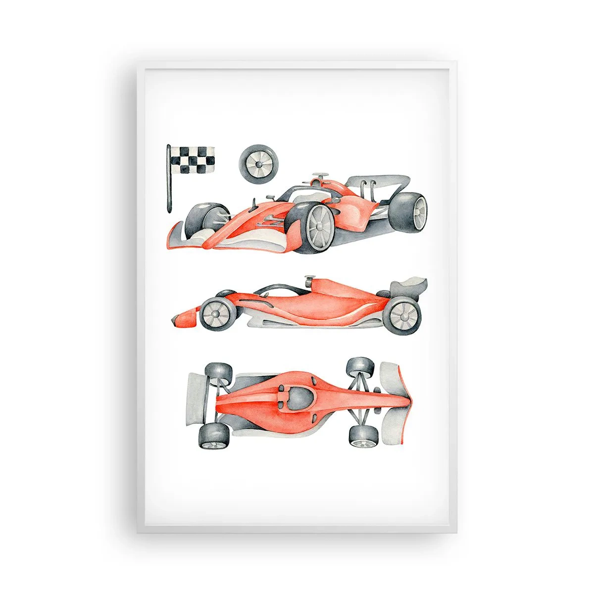 Plakat i hvid ramme - At indhente en drøm - 61x91 cm