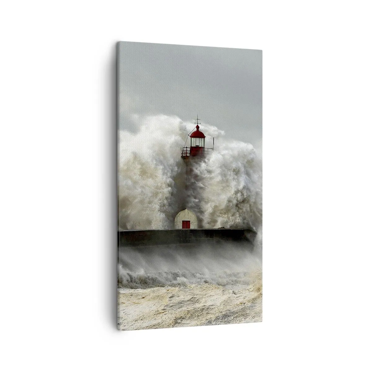 Lærredstryk - Billede på lærred - Havets vrede - 45x80 cm