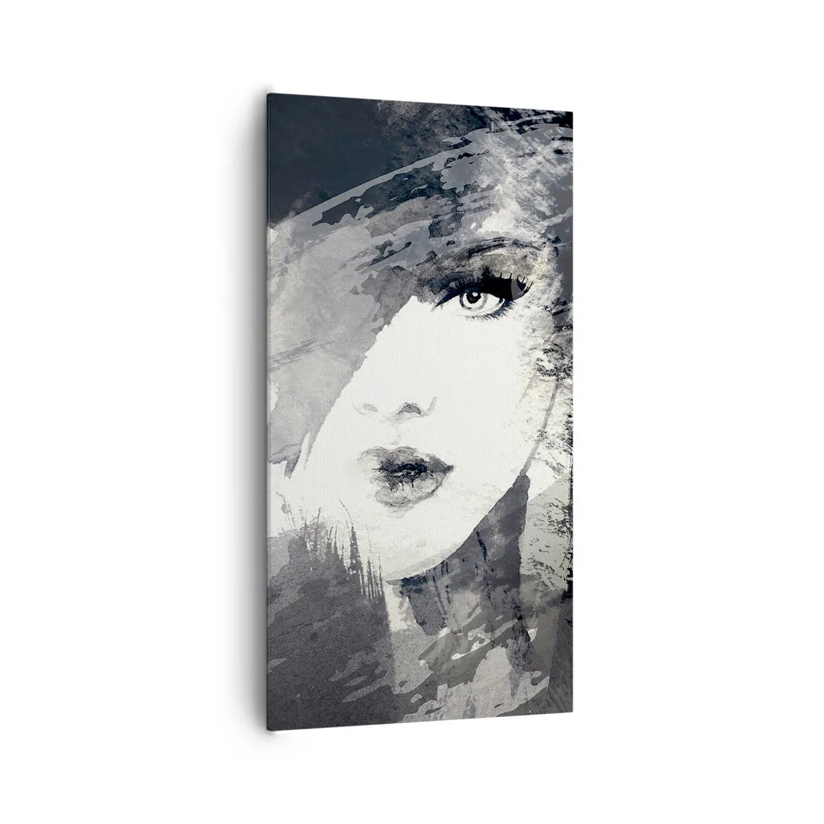 Lærredstryk - Billede på lærred - Bag et gråt slør - 65x120 cm