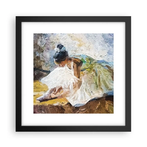 Plakat i sort ramme - Fra et maleri af Degas - 30x30 cm