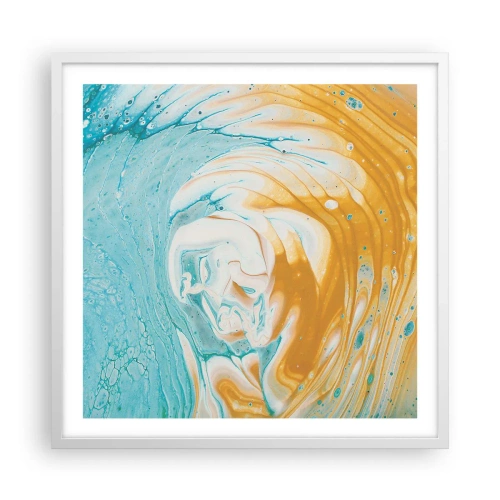 Plakat i hvid ramme - Pastel hvirvel - 60x60 cm