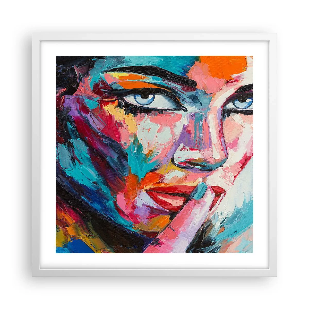 Plakat i hvid ramme - Vores første hemmelighed - 50x50 cm