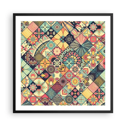 Plakat i sort ramme - Marokkansk stemning - 60x60 cm