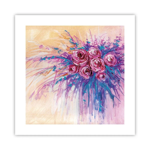 Plakat - Rose springvand - 40x40 cm