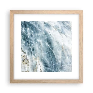 Plakat i ramme af lyst egetræ - Isverden - 30x30 cm