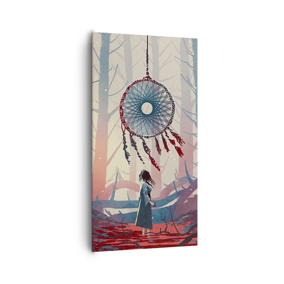 Lærredstryk - Billede på lærred - Det hemmelige ritual for lykke - 65x120 cm