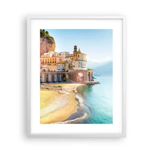 Plakat i hvid ramme - En utrolig by - 40x50 cm