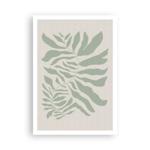 Plakat - Smaragdgrøn gren - 70x100 cm