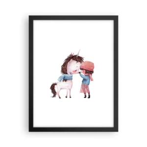Plakat i sort ramme - En vinterhistorie - 30x40 cm