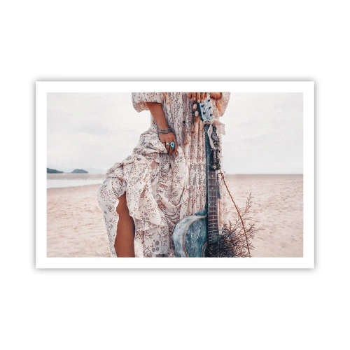 Plakat - Børn blomster på vej - 91x61 cm