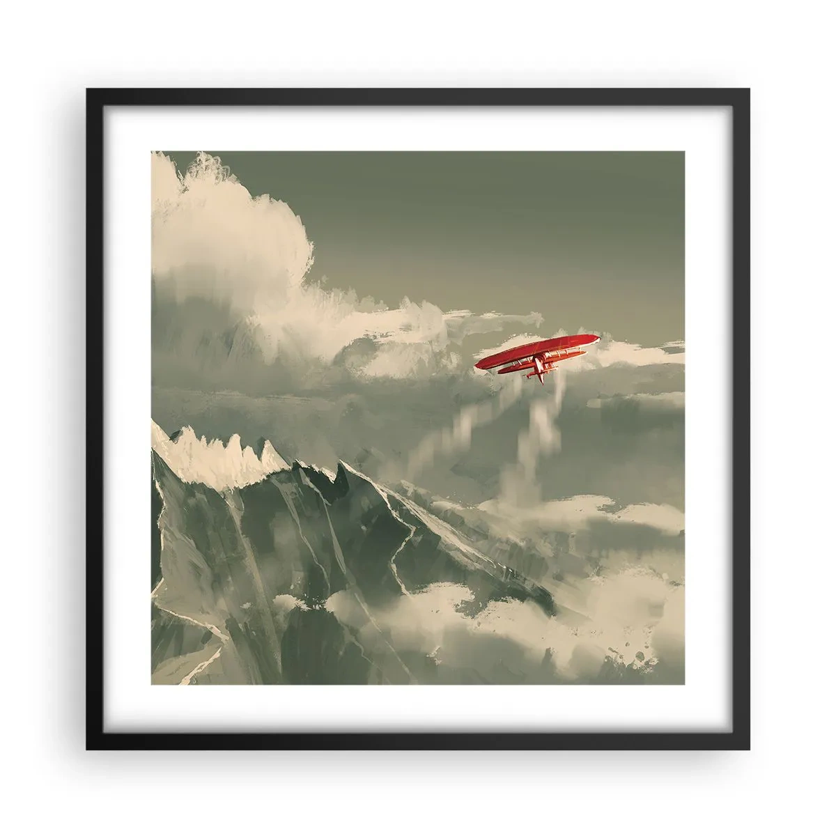 Plakat i sort ramme - Frygtløs pioner - 50x50 cm