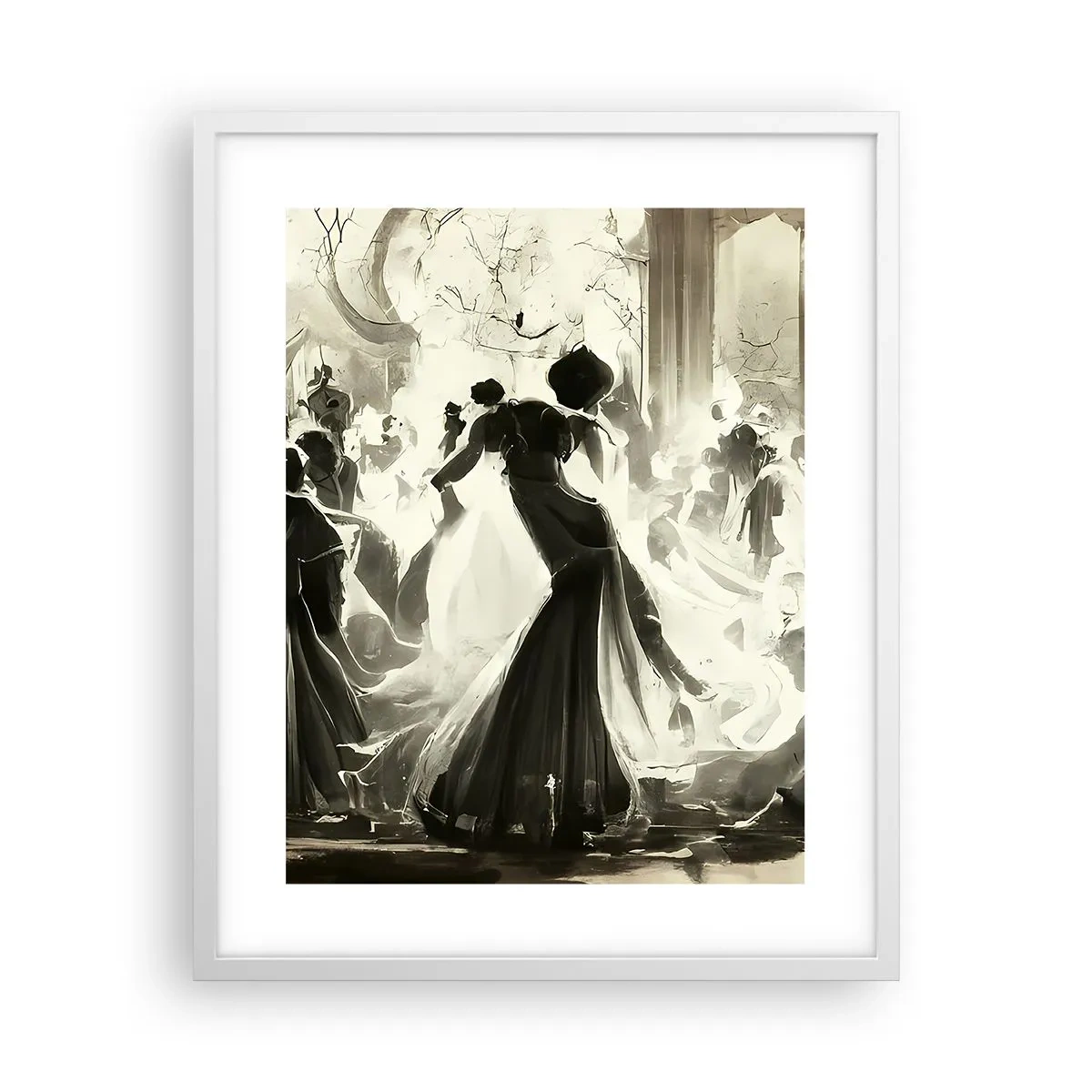 Plakat i hvid ramme - Den store maskerade - 40x50 cm