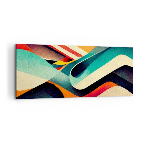 Lærredstryk - Billede på lærred - Intens komposition - 120x50 cm