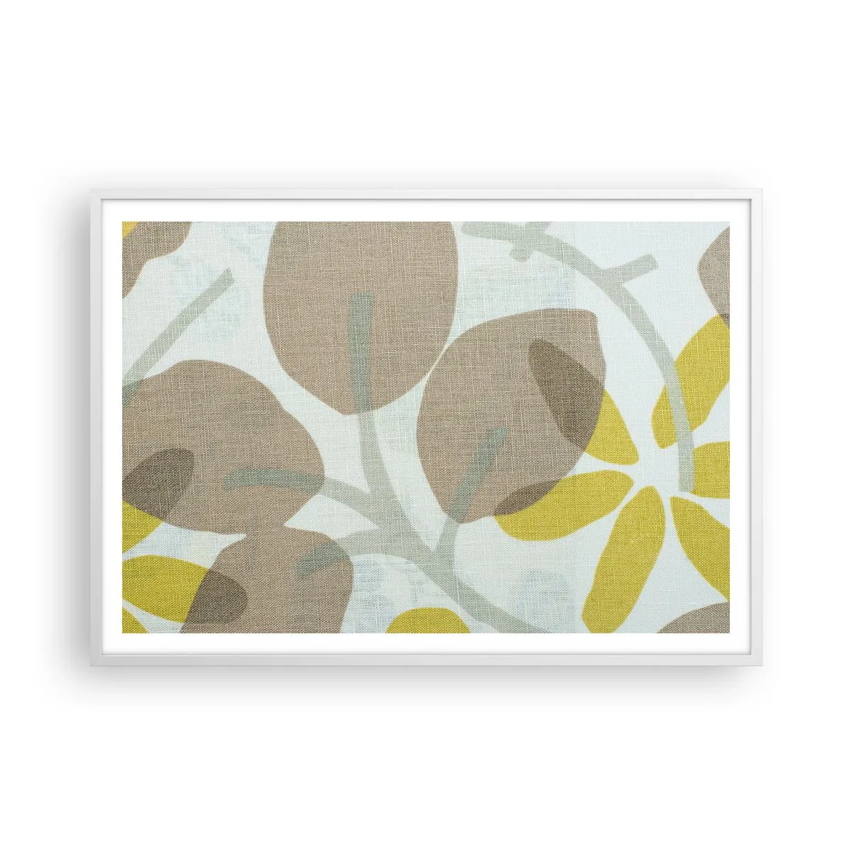 Plakat i hvid ramme - Komposition i solskinnet - 100x70 cm