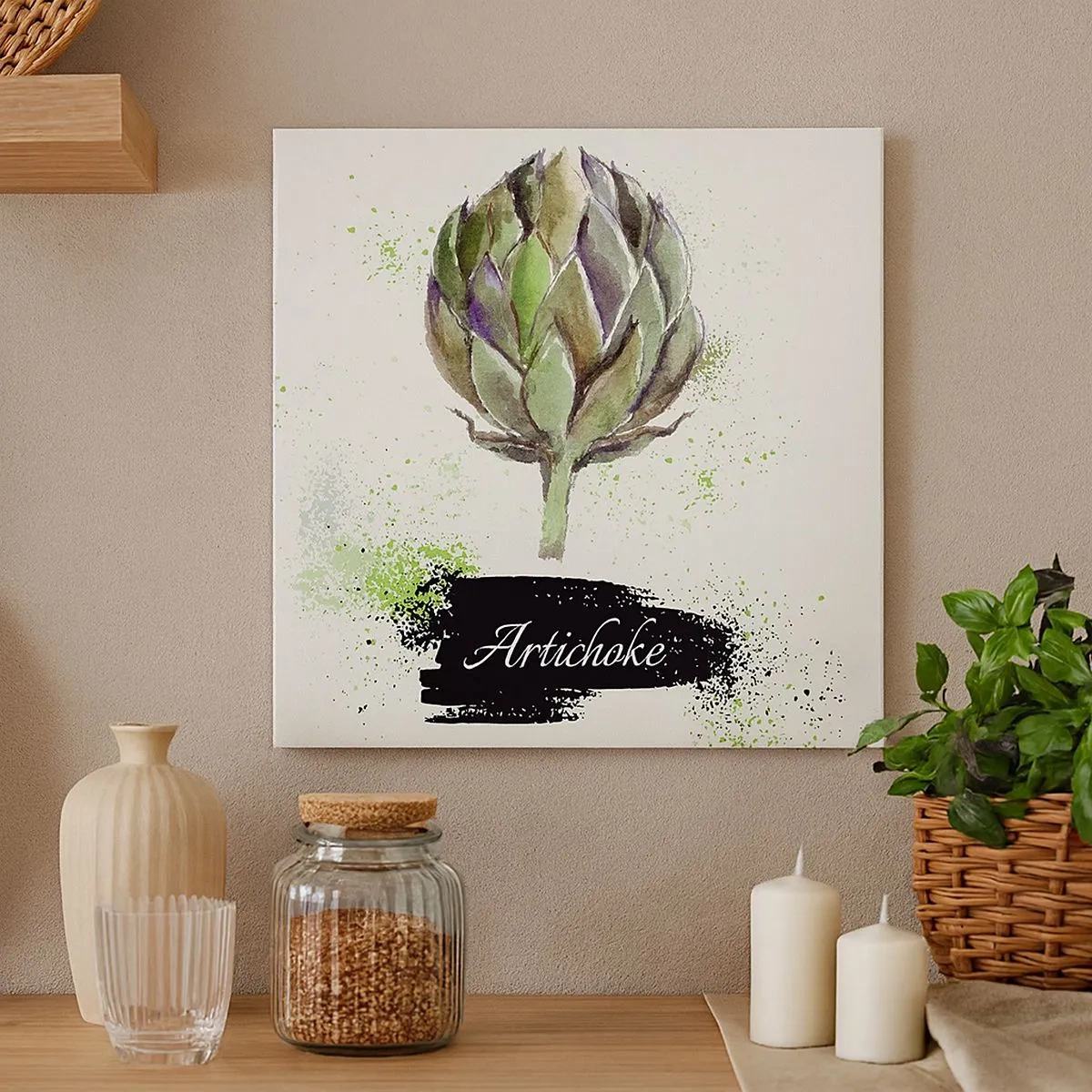 Lærredstryk - Billede på lærred - Eviva grøntsager! - 30x30 cm