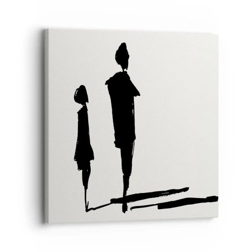 Lærredstryk - Billede på lærred - Sikkert sammen? - 30x30 cm