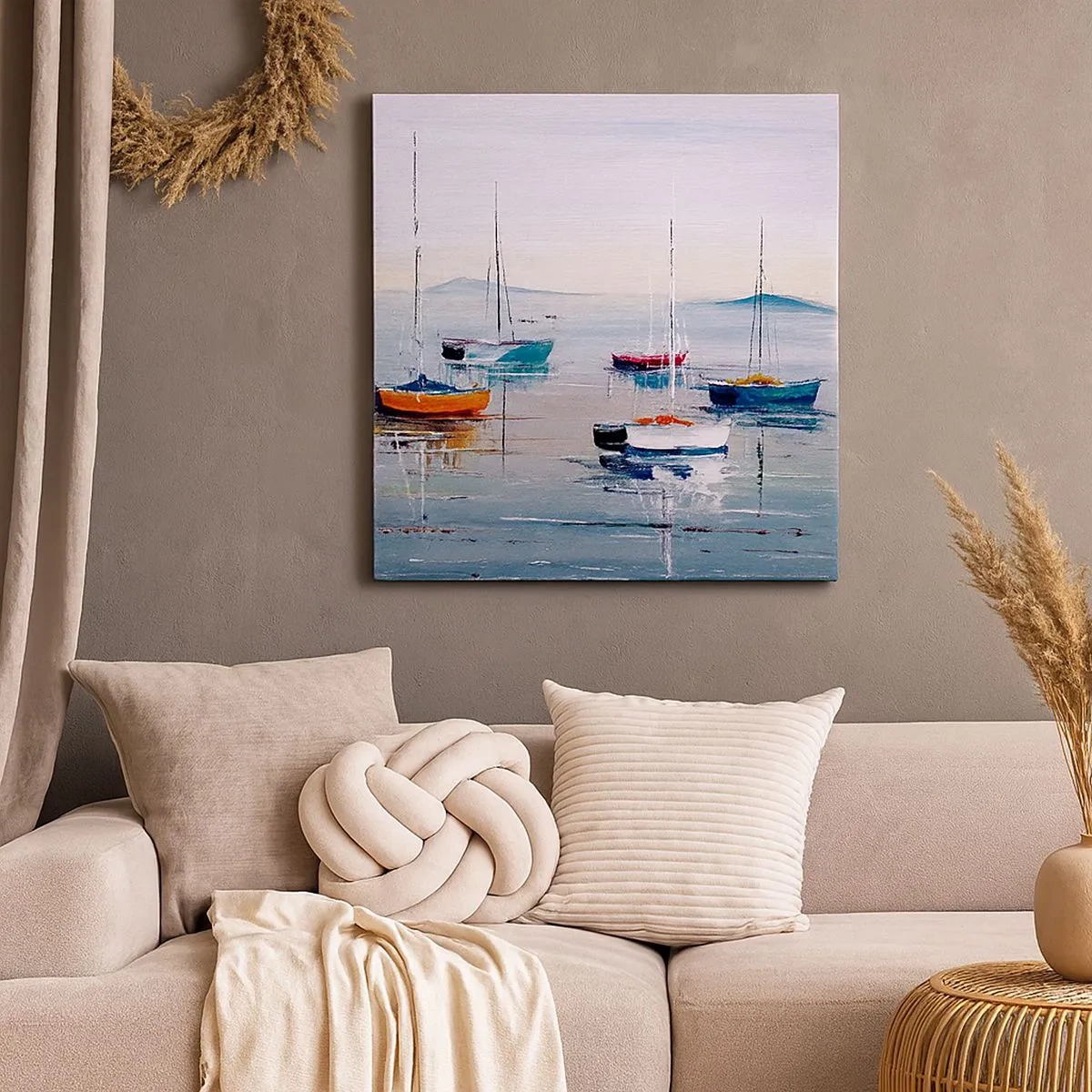 Lærredstryk - Billede på lærred - Et velfortjent hvil - 30x30 cm