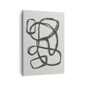 Lærredstryk - Billede på lærred - Loopet abstraktion - 50x70 cm