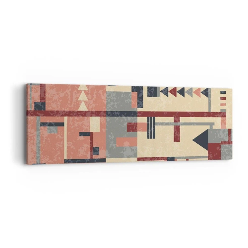 Lærredstryk - Billede på lærred - Kombination af vertikaler og niveauer - 90x30 cm