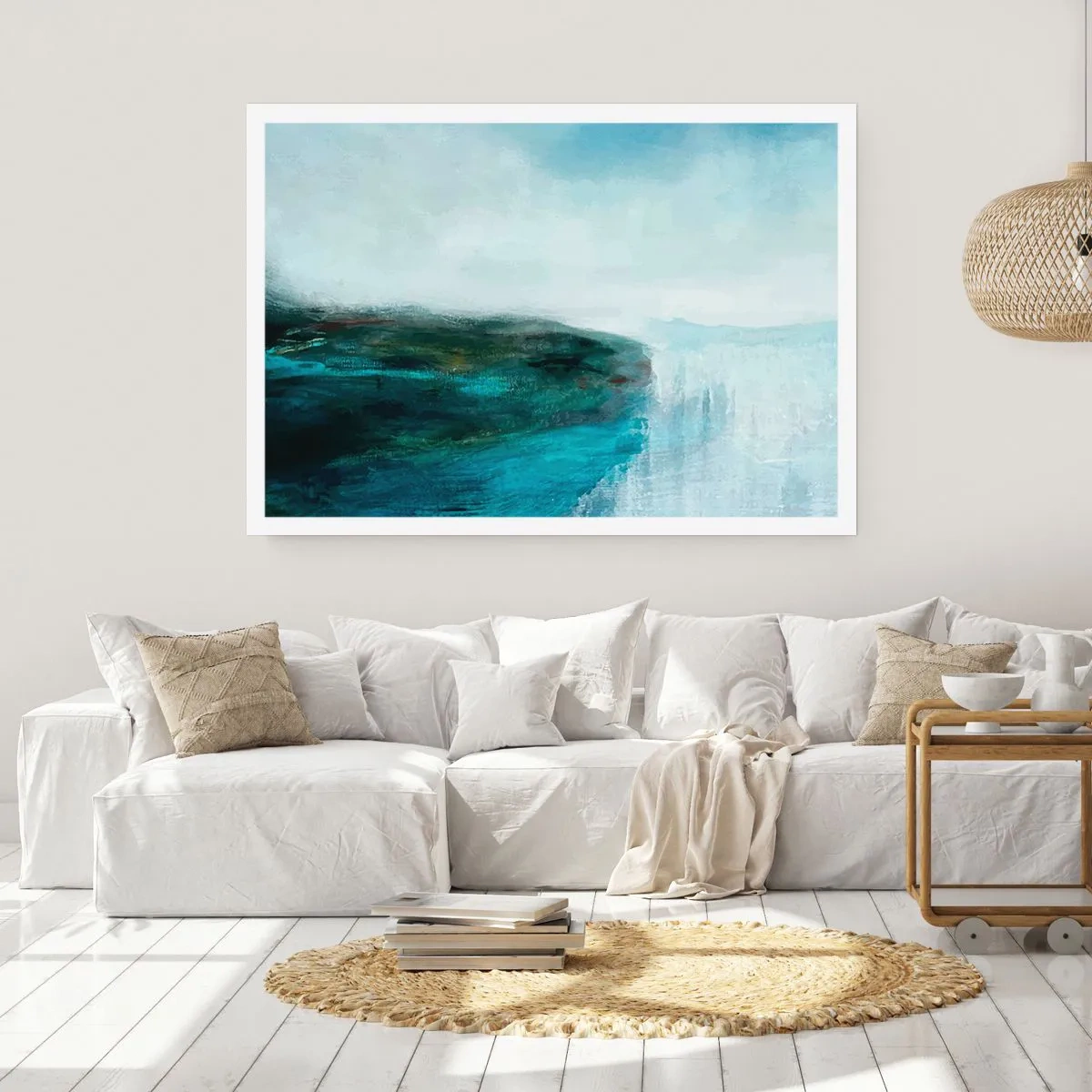 Plakat - Marin abstraktion - 70x50 cm