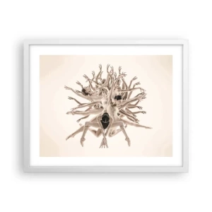 Plakat i hvid ramme - Blomstrende i dans - 50x40 cm