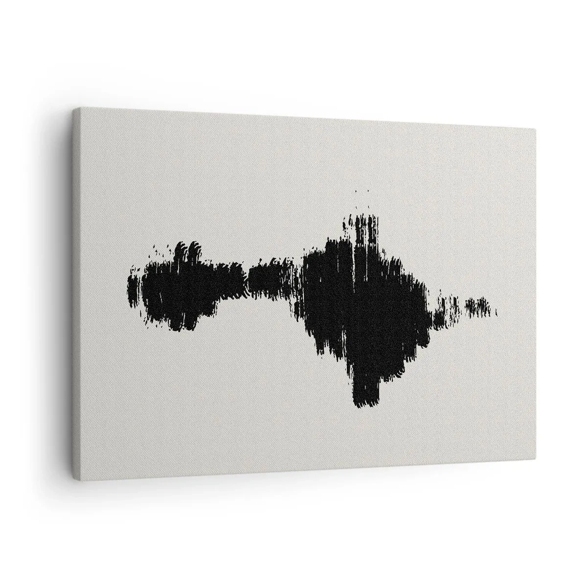 Lærredstryk - Billede på lærred - Et abstrakt motiv, der ligner en lydbølge i minimalistisk stil. - 70x50cm - Fantasiens vibrationer - Moderne vægdekoration til stue og soveværelse ARTTOR
