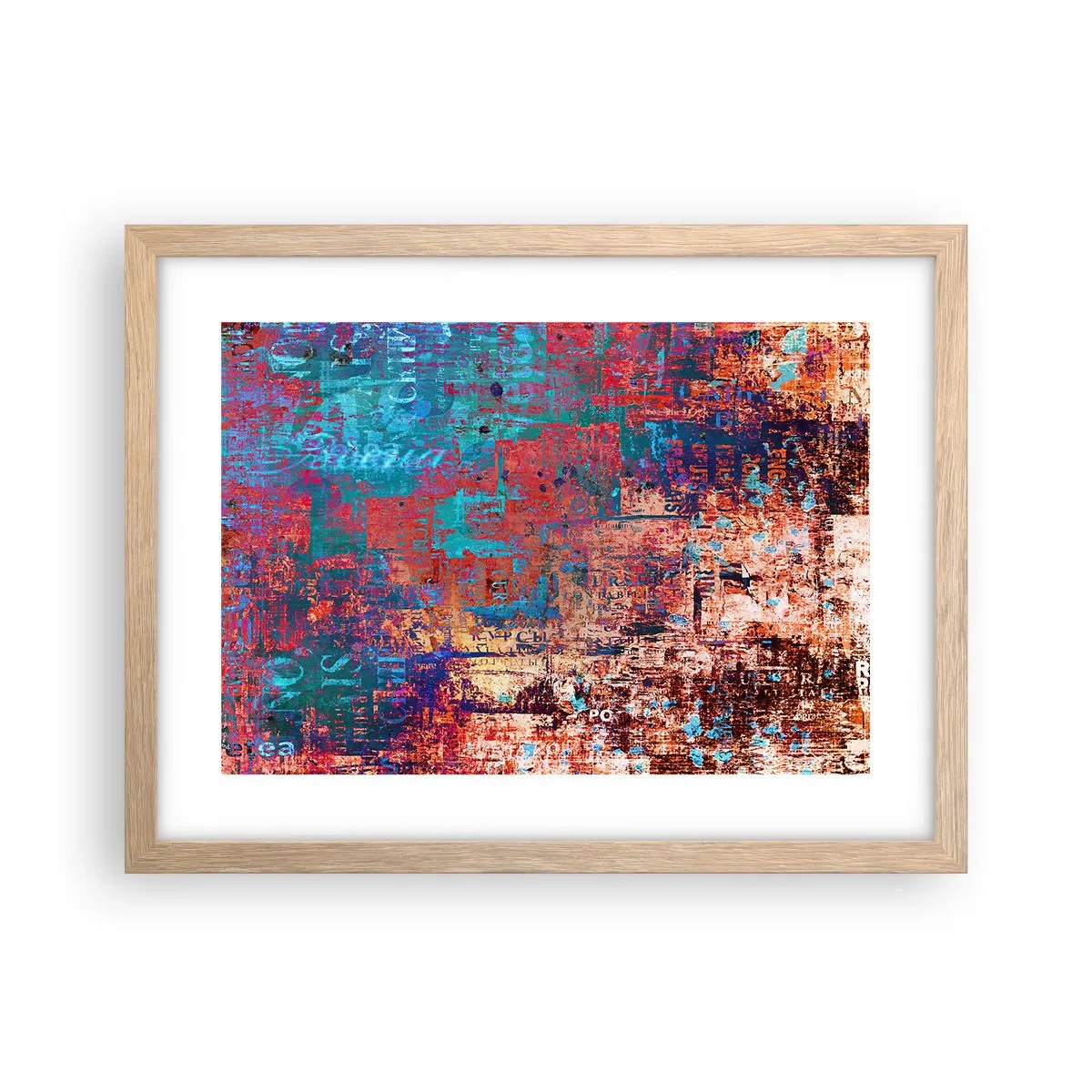 Plakat i ramme af lyst egetræ - Hukommelse og glemsel - 40x30 cm