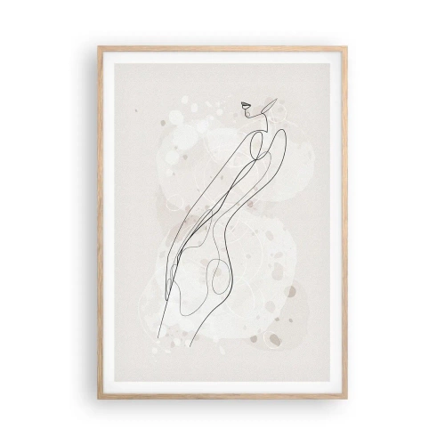 Plakat i ramme af lyst egetræ - At forvilde sig med blikket - 70x100 cm