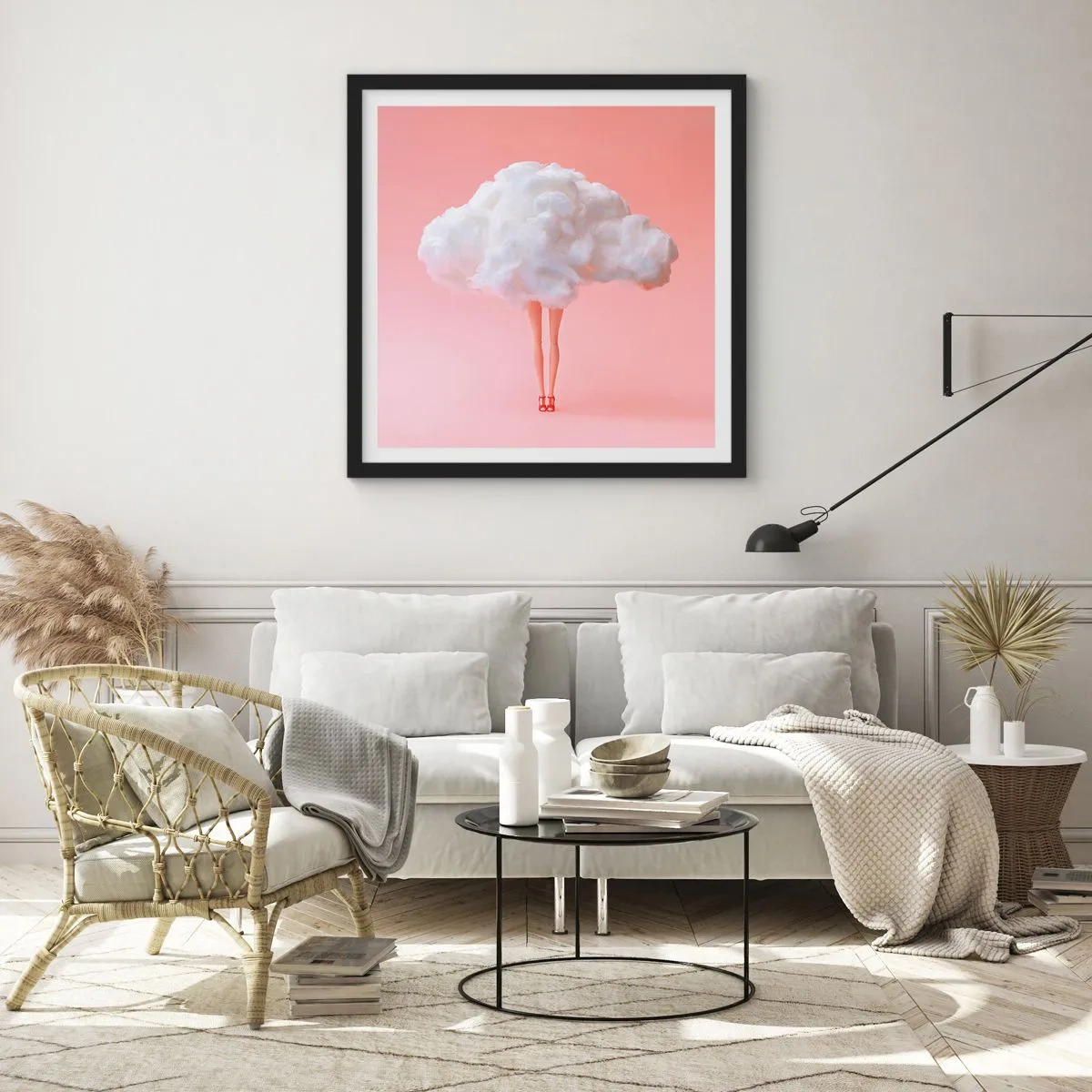 Plakat i sort ramme - Et sødt løfte - 40x40 cm