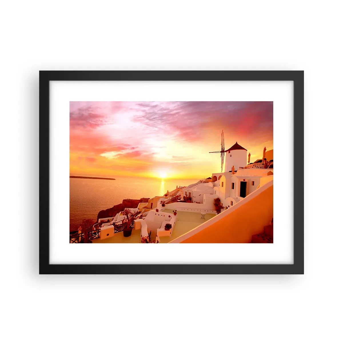 Plakat i sort ramme - Opløses i hvidt og guld - 40x30 cm