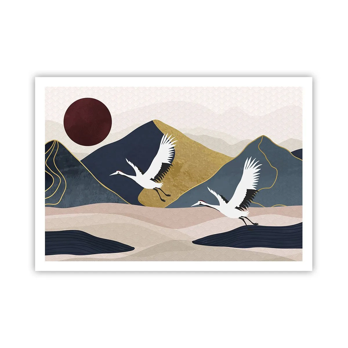 Plakat - Og dagen er igen FLØJET af sted - 100x70 cm
