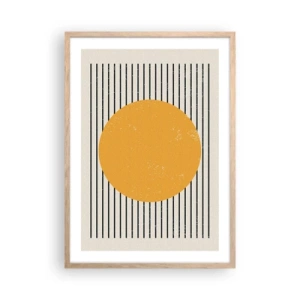 Plakat i ramme af lyst egetræ - Enkelthedens kraft - 50x70 cm