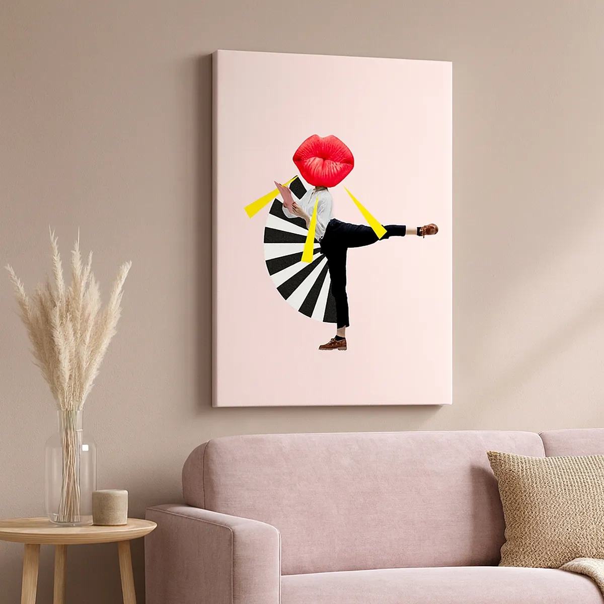 Lærredstryk - Billede på lærred - Surrealistisk popkunst - 50x70 cm