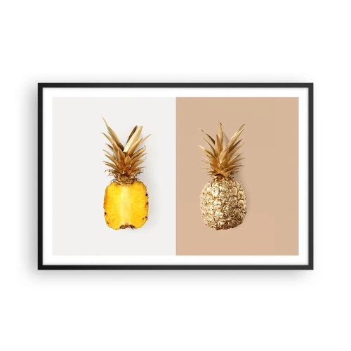 Plakat i sort ramme - Ananas til os - 91x61 cm