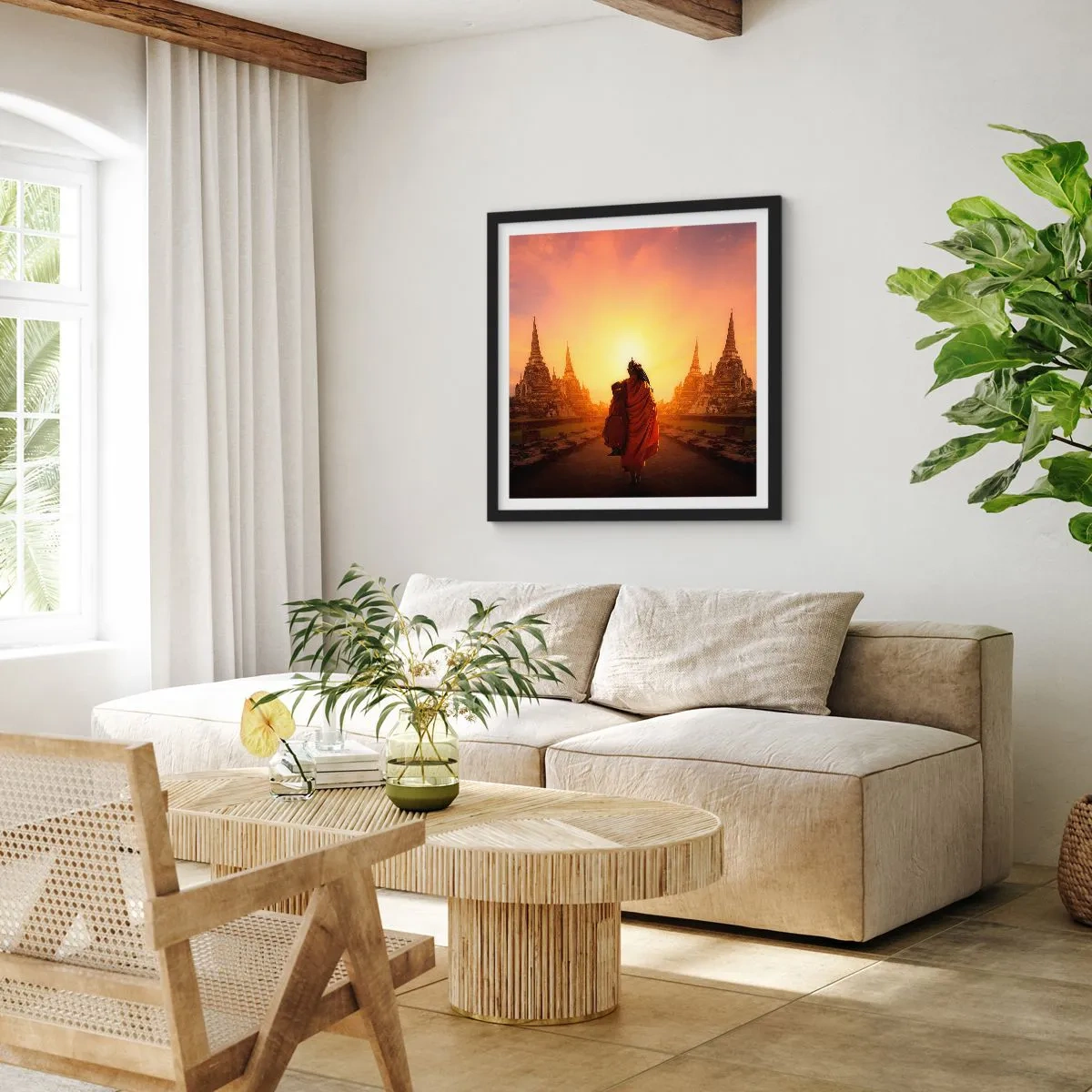 Plakat i sort ramme - I fred for evigt - 40x40 cm