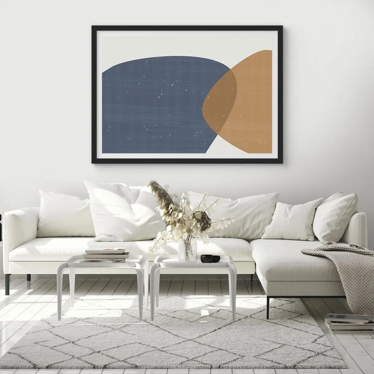 Plakat i sort ramme - Ovaler og påvirkninger - 70x50 cm