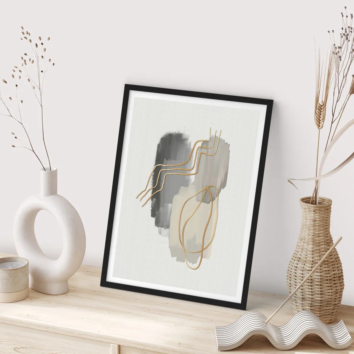 Plakat i sort ramme - Vedholdenhed og bevægelse - 40x50 cm