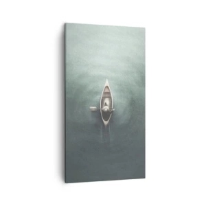 Lærredstryk - Billede på lærred - På tværs af en månelyst sø - 45x80 cm