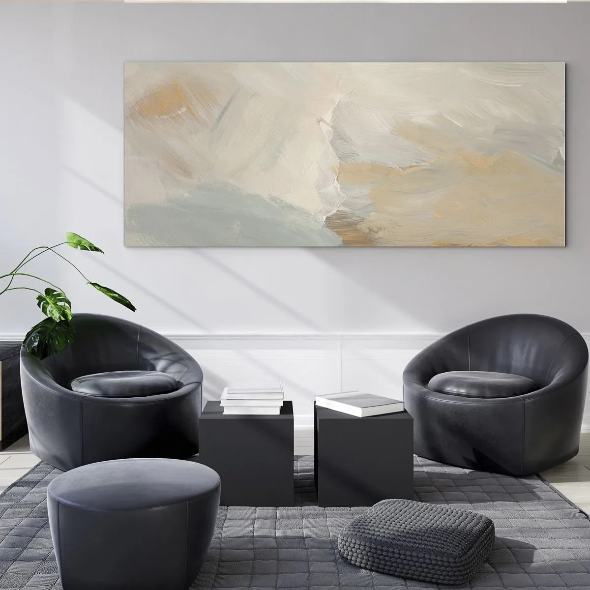 Billede på glas - Abstraktion - blidhedens land - 120x50 cm