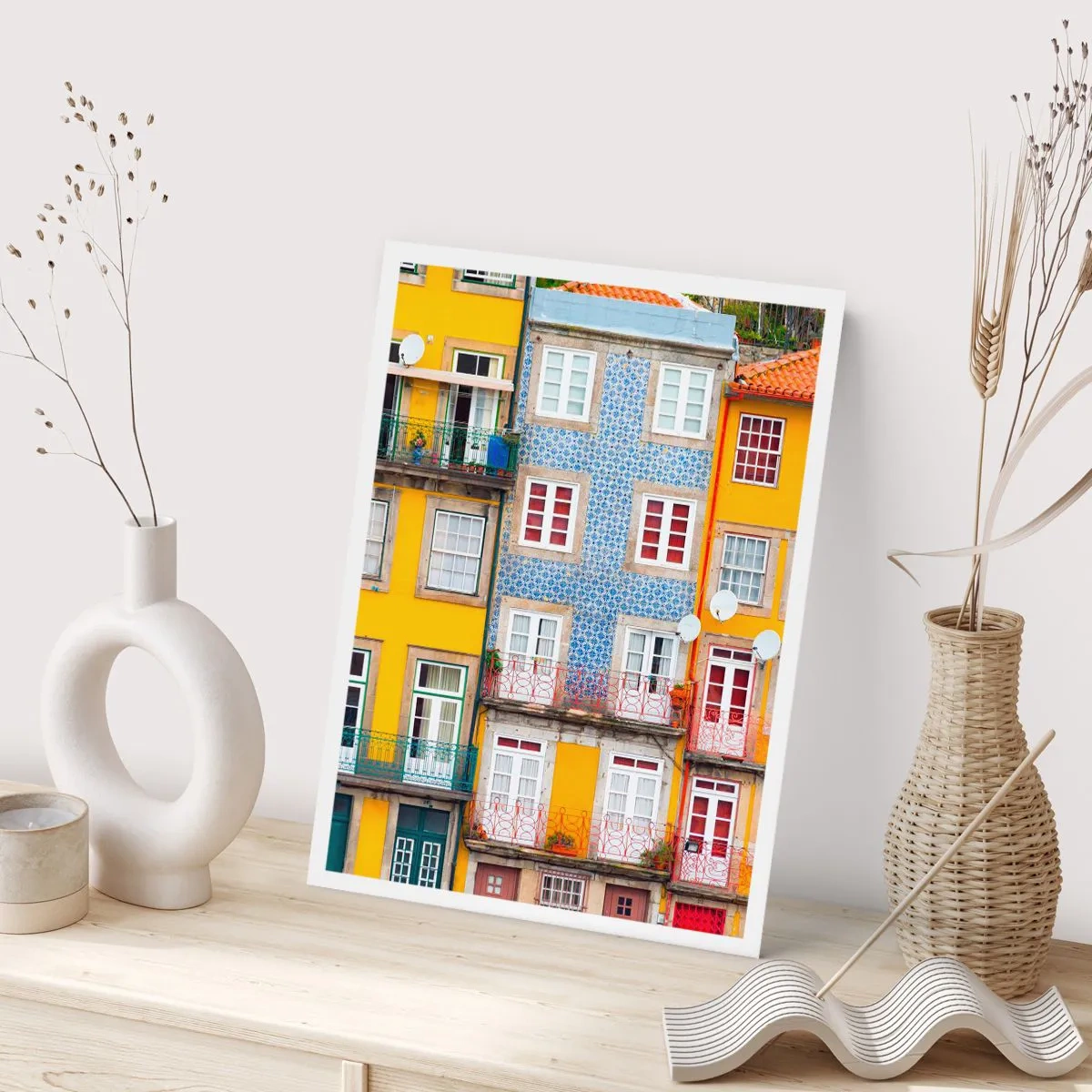 Plakat - Farverne i den gamle bydel - 70x100 cm