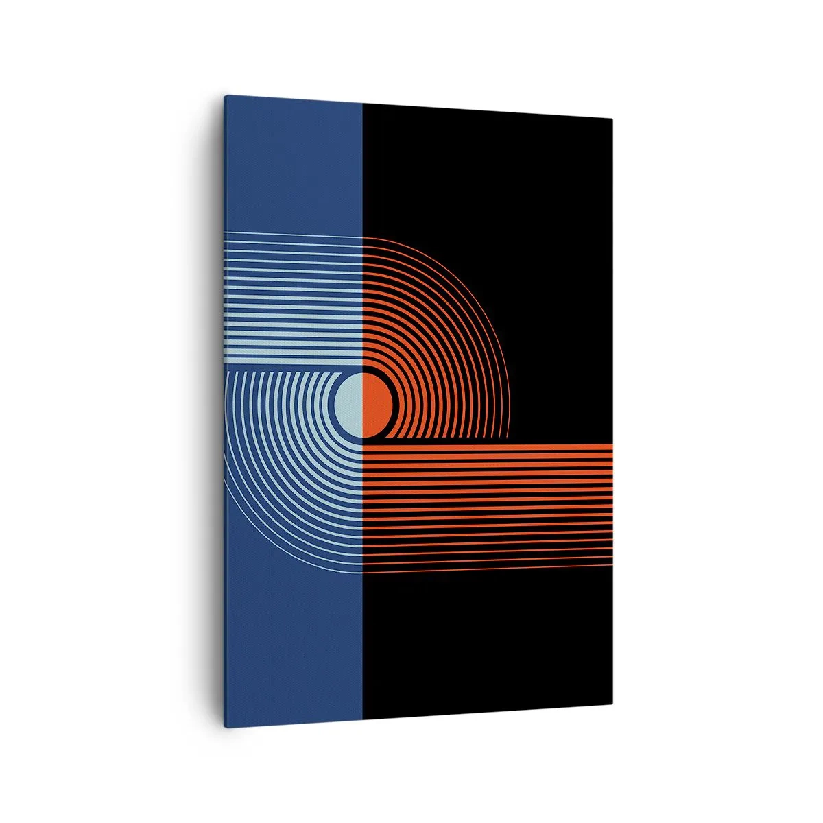 Lærredstryk - Billede på lærred - I en geometrisk omfavnelse - 70x100 cm